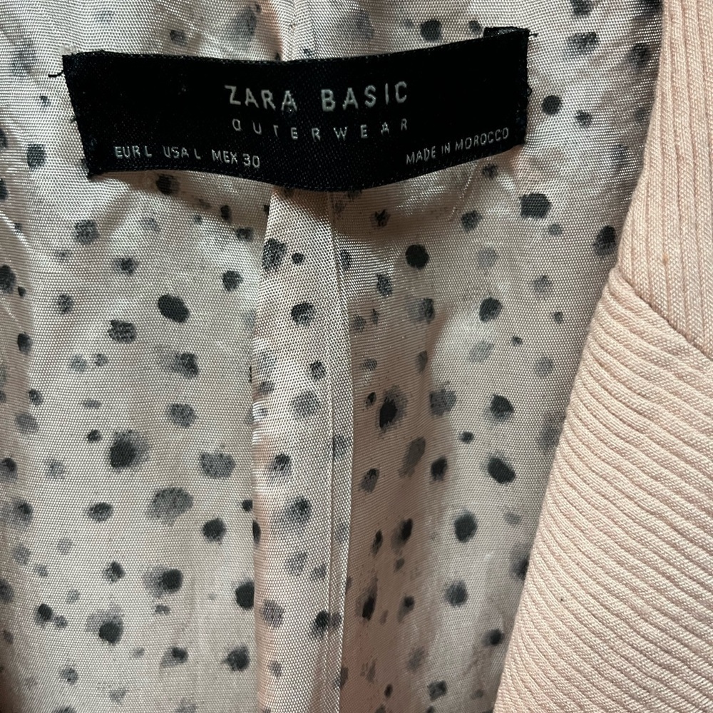 Women's Tan, pink tint Blazer Coat. L - Picture 3 of 4